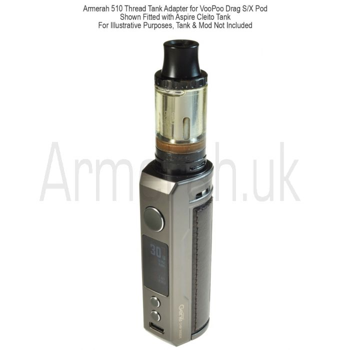 Armerah 510 Thread Tank Adapter for VooPoo Drag S/X Pod POM Thermoplastic