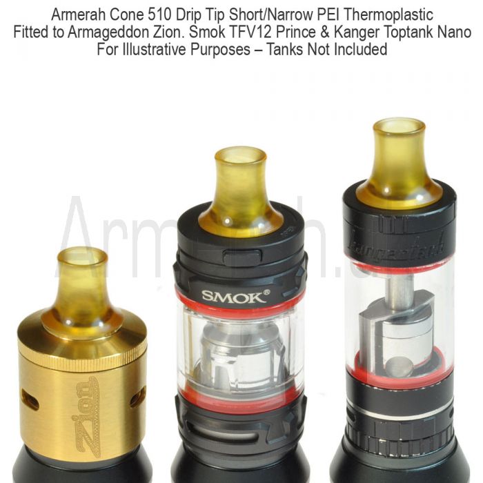 smok vape tank mouthpiece Armerah Cone 510 Drip Tip eCig Mouthpiece Short/Narrow PEI Thermoplastic