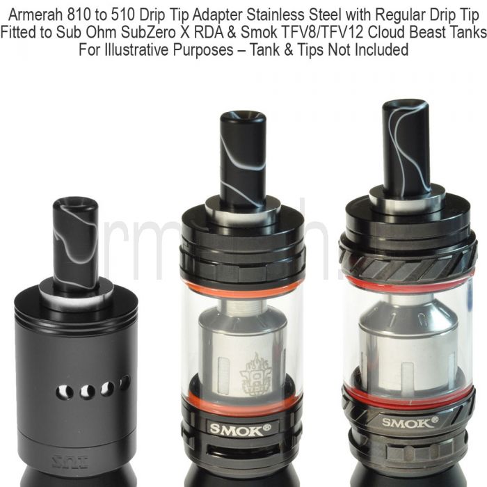 elf bar vape uk 810 to 510 Drip Tip Adapter for eCig Vape Atomisers/Tanks Stainless Steel