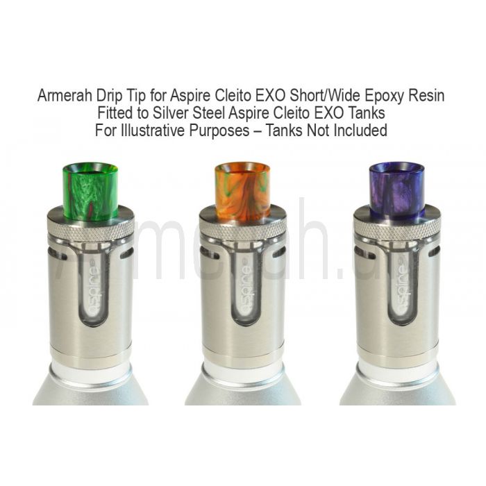 Armerah Drip Tip Mouthpiece For Aspire Cleito Exo Ecig Tank Marble Epoxy Resin