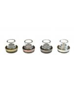 Armerah 22mm RDA Top Cap e-cig Mouthpiece Glass/Stainless-Steel Wide Bore Available Colours