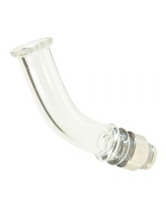 Armerah Pipe Stem XL 510 Drip Tip eCig Mouthpiece Medium Glass/Curved Clear