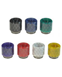 Armerah Anti Spit Back Snakeskin 810 Drip Tip eCig Mouthpiece Wide Bore Resin/Steel Available Colours